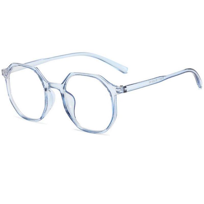 Women Men Student Polygon Nearsighted Glasses Finished Ultralight Pc Frame Short-Sight Eyewear Prescription -0.5 -1.0 To -6.0