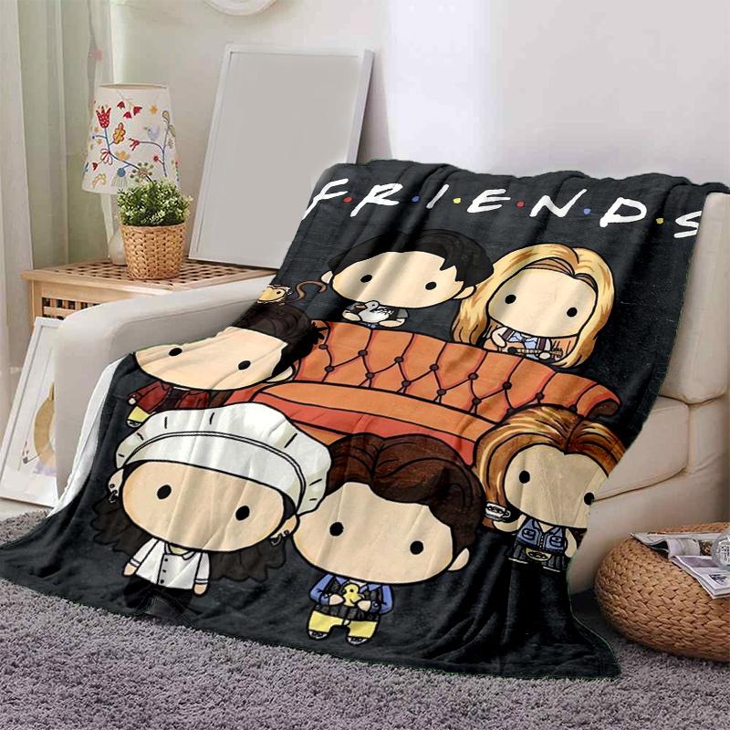 1pc s TV Show Chibi Characters Blanket Cute Cartoon Throw Blankets for s, Soft .B036