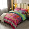 Feelyou Raffung Bettbezug Set King Size Lila Pinch Pleat Bettbezug Tuft-Design Bettwäsche Set Reißverschluss Weiches Polyester Bettdeckenbezug mit