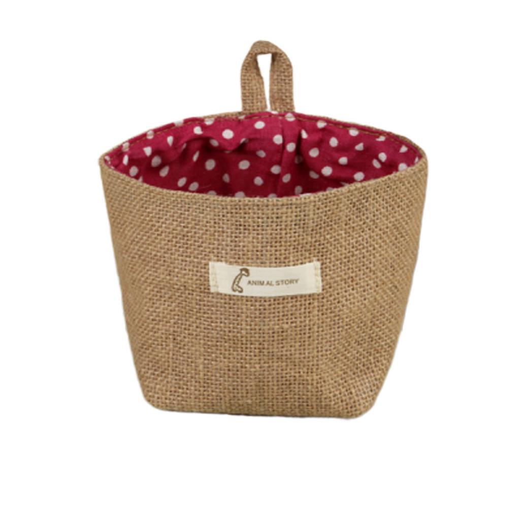 Desktop Storage Box Container Bedside Cabinet Storage Bag Pocket Box Flower Pot