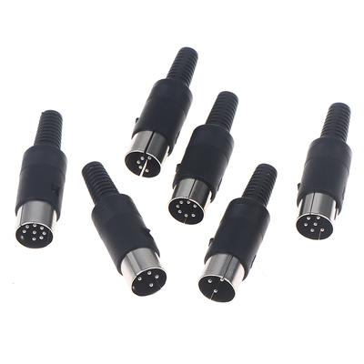 2Pcs 3P 4P 5P 6P 7P 8P Din Male/Female Plug Soecket Jack With Plastic Handle Keyboard Cable Connector Adaper Ps2 Diy Accessories
