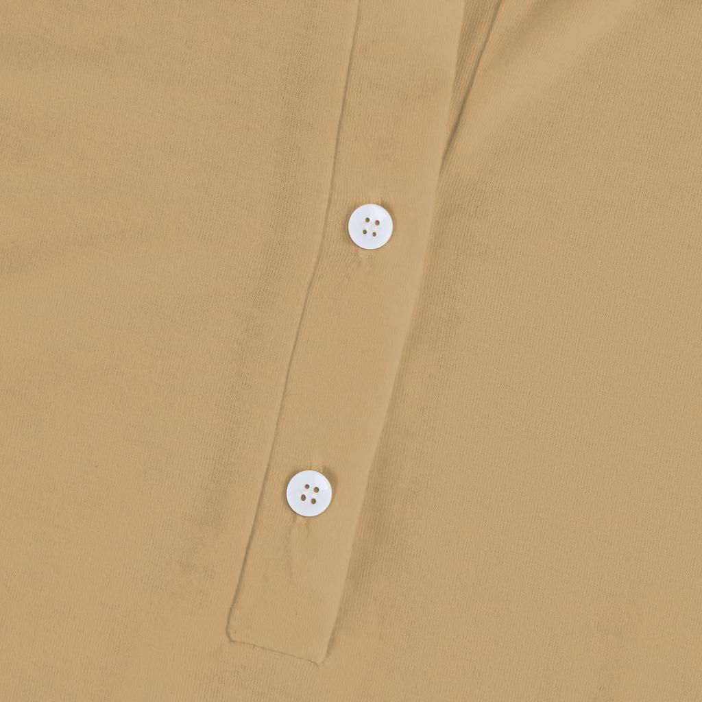 Women's Fashion Color Button Collar V Neck Long Sleeve Loose Shirt Tops