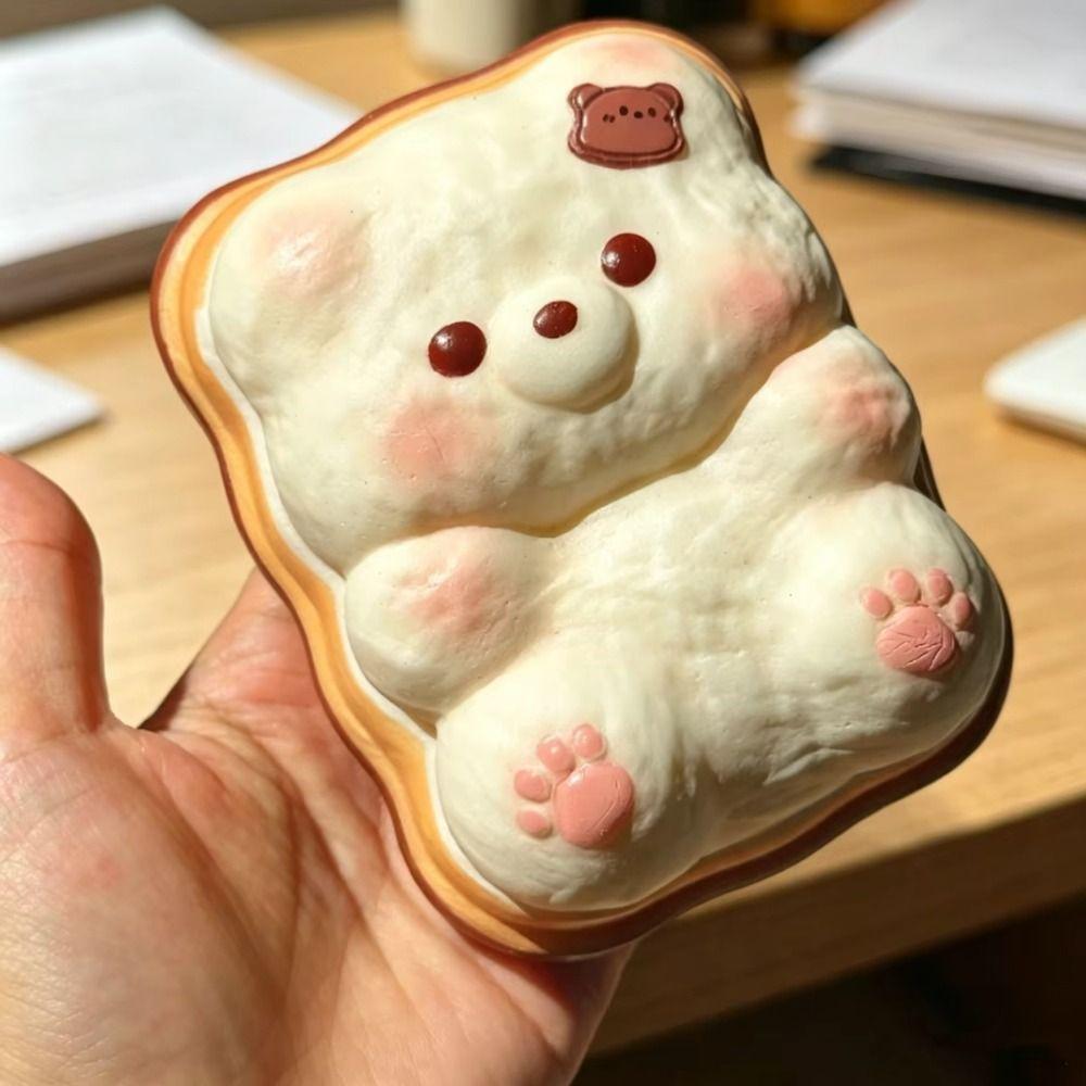 Slow Rising Round Bunny Bun Squeeze Toy Finger Suction Chocolate Sensory Fidget Toy  Adults