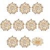 FINGERINSPIRE 10 Pcs Flower Rhinestone Shank Buttons - 26mm/1inch Clear Crystal Floral Sew On Buttons with 1-Hole for DIY Craft Bouquet Clothes
