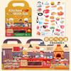 Children DIY Reusable Cartoon Sticker Book Bubble Scene Sticker Paste Toys  Playsets Kids Portable Quiet Busy Learning  Educational Book for Kids