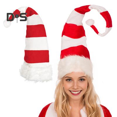 Weihnachtsmütze aus Plüsch, rot und weiß, Weihnachtsmütze, Dekoration, Urlaubskostüm, Zubehör für Partygeschenke zu Hause