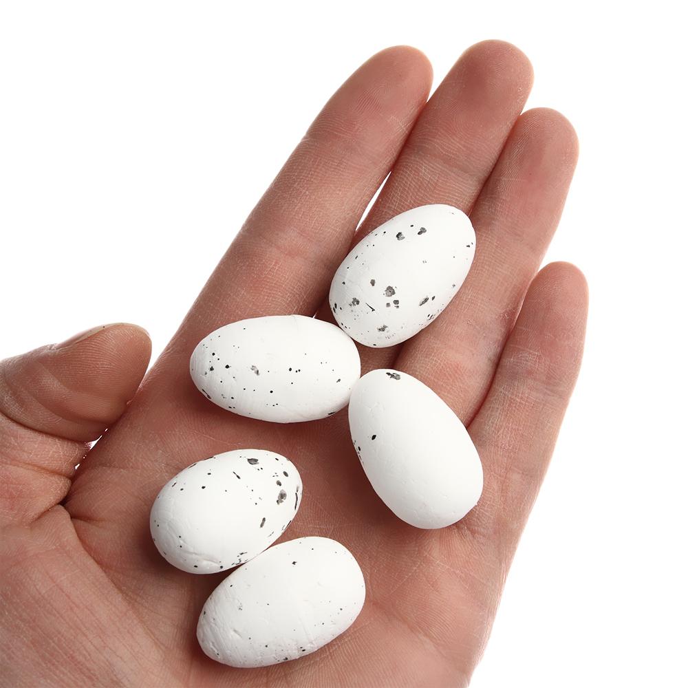 1Set Artificial Birds Nest Toad Vine Woven Fake Eggs Straw Roost Easter Ornaments