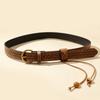 Mori ethnic style beaded fringed belt, retro embossed textured belt, women wear decorative belt