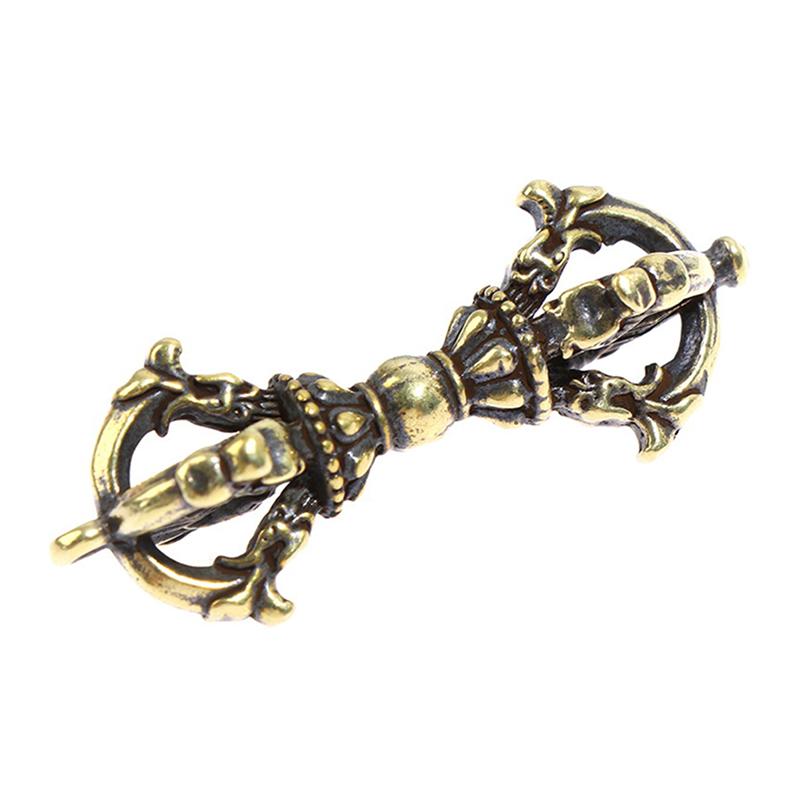 

Винтажная медная ваджра пестик фэн-шуй орнамент религиозная коллекция инструмент Будды украшения для дома античная латунь декор для стола