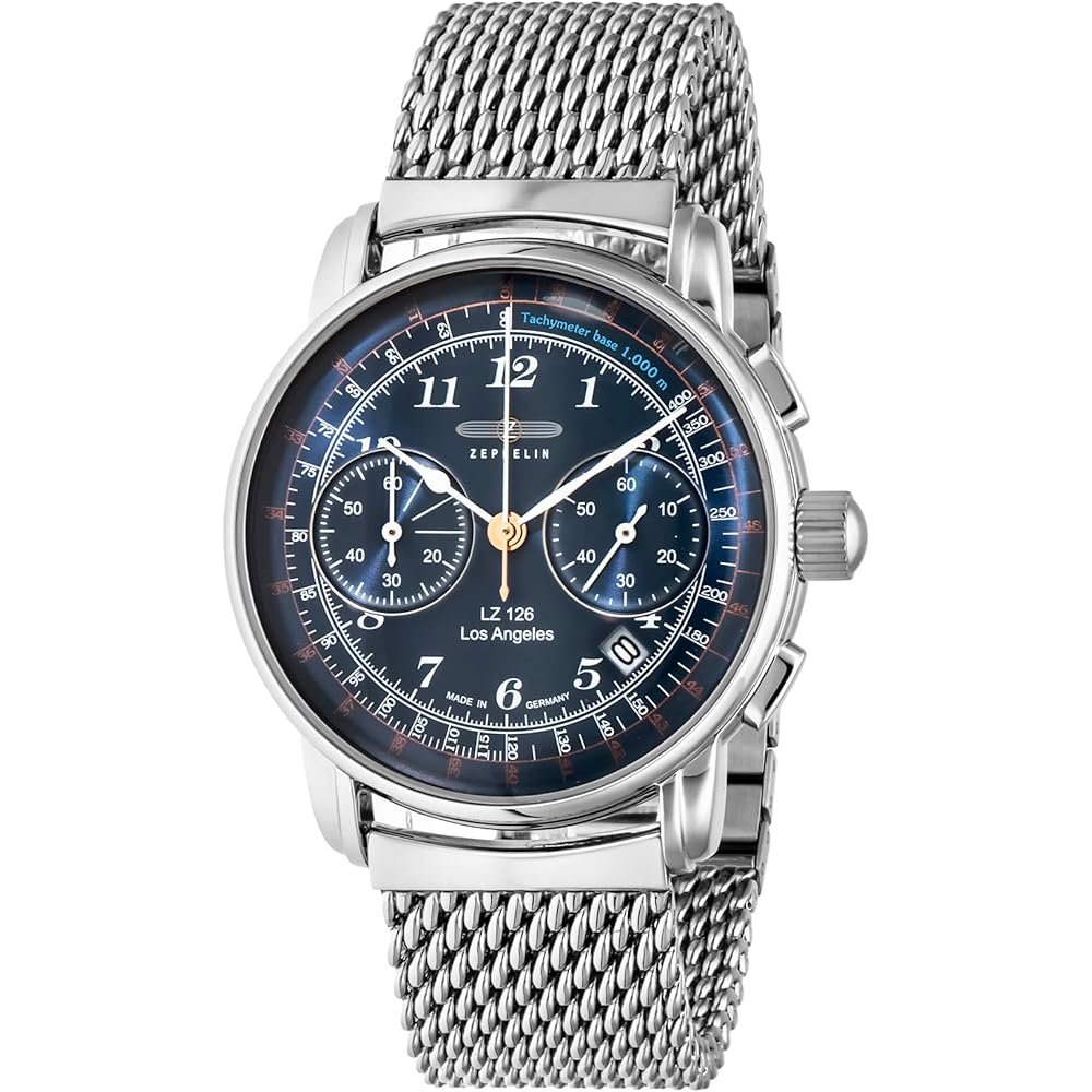 

Zeppelin Los Angeles 7614-M3 Men s Silver Watch [Parallel Import]