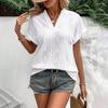 Women's Casual V-neck Loose Short-sleeved Pullover Shirt