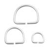 Stainless Steel D Ring Hardware DIY Multipurpose Crafts Connector Ring for Dog Leashes Bags Sewing Projects Luggage Straps
