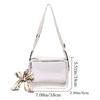 Fashion Shoulder Messenger Bag Transparent Crossbody Bag for Women Girls PVC Jelly Handbag(Excluding ribbons)