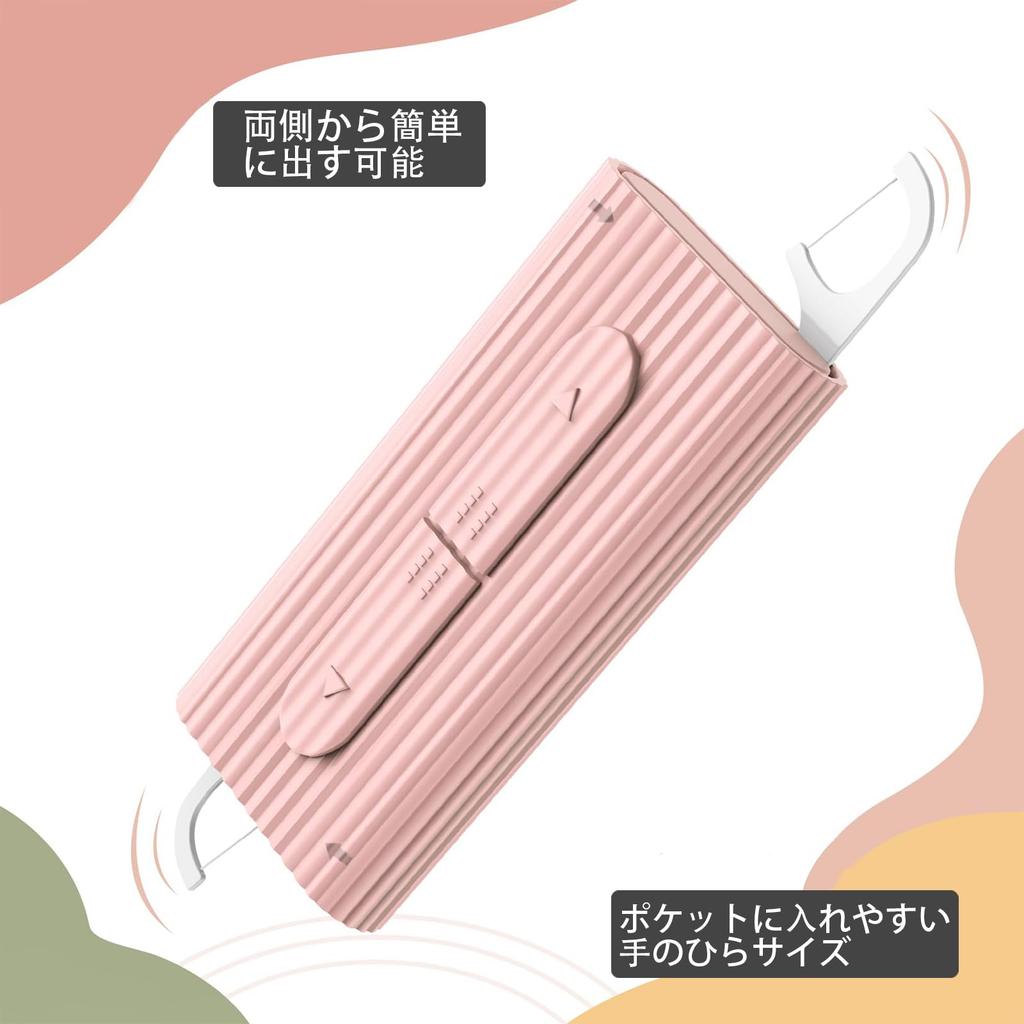 SouZou Floss Case Pink Automatic Compact Floss Stick Professional Beginner Use Drawer, Portable, Storage, & Holder, &