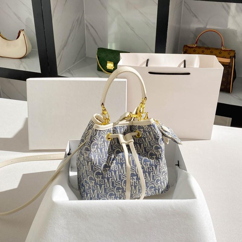 High-end Fashionable Commuting All-matching One-shoulder Bucket Bag Niche Design Light Luxury Embroidered Cross-body