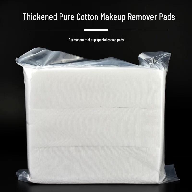 Lint-Free Thick Cotton Pads for Embroidery, Eyebrows, and Lips - Ideal for Semi-Permanent Makeup & Beauty Salons 500 Thick Cotton Pads белый