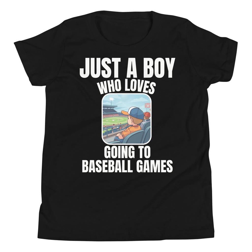 Just A Boy Who Loves Going to Baseball Games Baseball Lover Youth T-Shirt