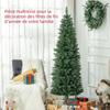 Artificial Christmas Tree 180 cm Slim Christmas Tree with Foldable Steel Stand, 479 Needle Branches Green