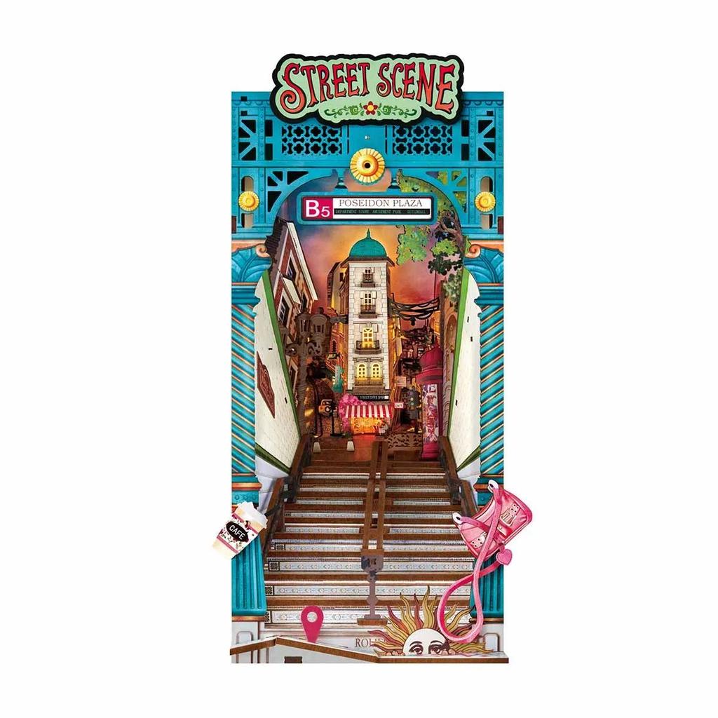 ROBOTIME Rolife 3D puzzle Street Scene DIY Book Nook TGB13