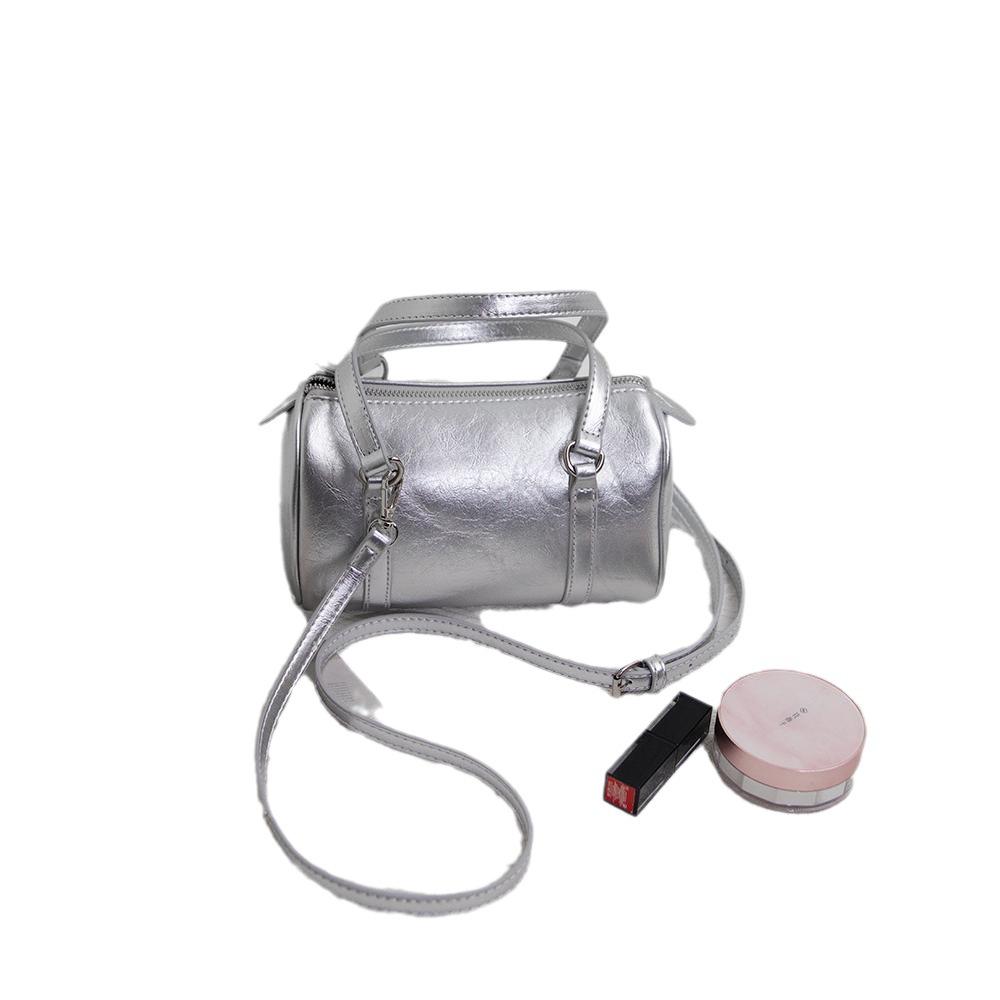 Small bag women's 2025 summer new Korean ins silver shoulder bag portable pillow bag trendy versatile messenger bag