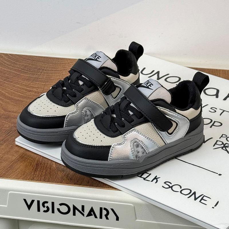 Winter New Children's Board Shoes Two Cotton Shoes Fashionable Versatile Male and Female Students Velvet Casual Shoes