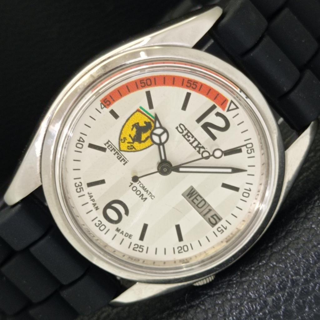 

JAPAN VINTAGE SEIKO AUTOMATIC 7009A MENS FERRARI DIAL WATCH a700538-5 R203-a700538