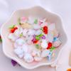 50Pcs New Cute Resin 8-12mm Mini Cherry Watermelon Fruits Series Flat Back Manicure Parts Embellishments For Hair Bows
