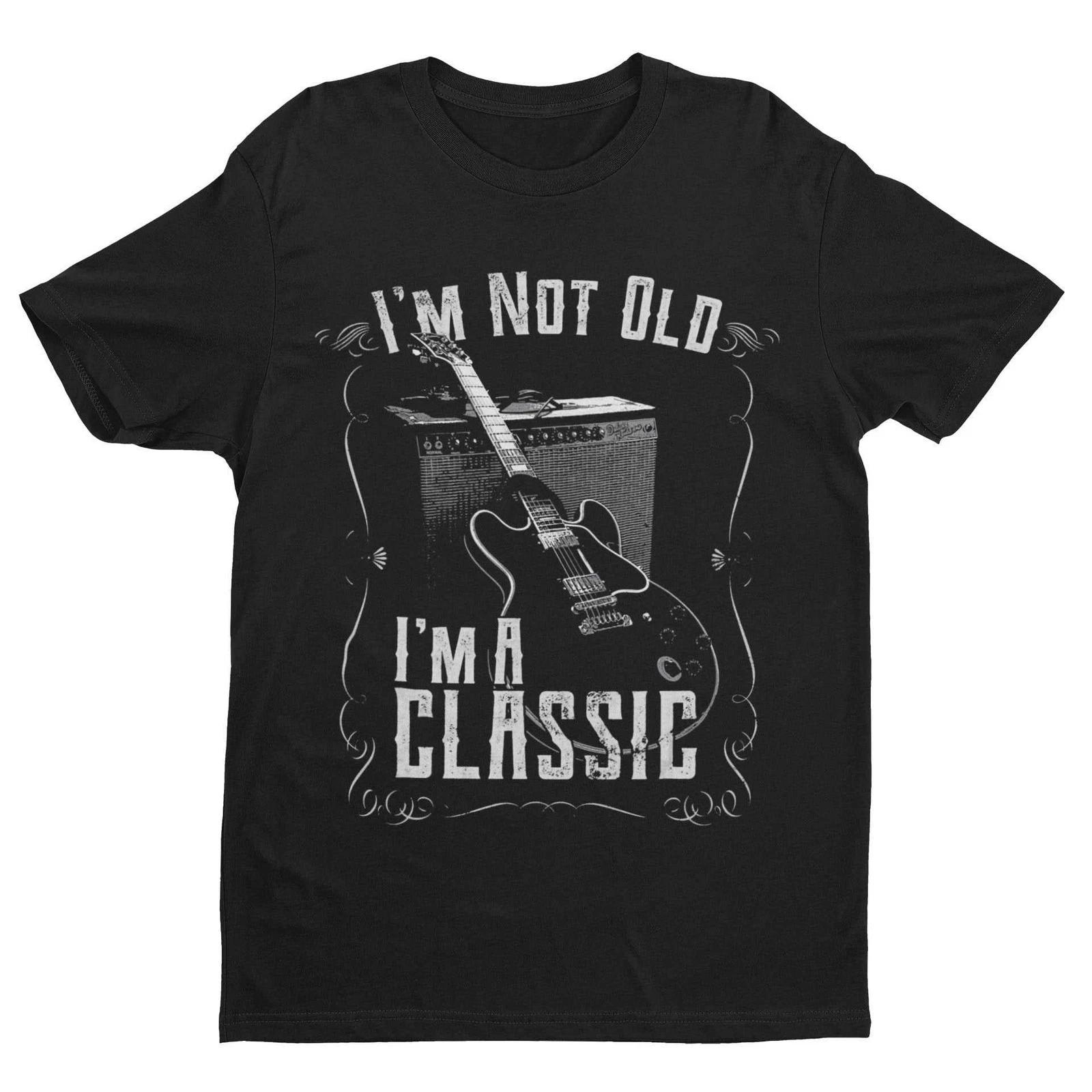 Funny Guitar T Shirt I m Not Old I m A Classic Amp Retro Guitarist Dad Grandad 2XL