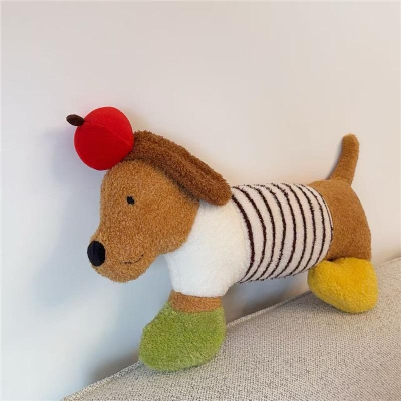 

Cute Plush Dog Pillow Long Body Pillow for Men Women Maternity Leg Pillow Lumbar Living Room Sofa Cushion Home Decor 55cm