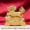 Decorative Alloy Qilin Figurine for Wealth and Luck - Perfect for Home, Office, or Shop