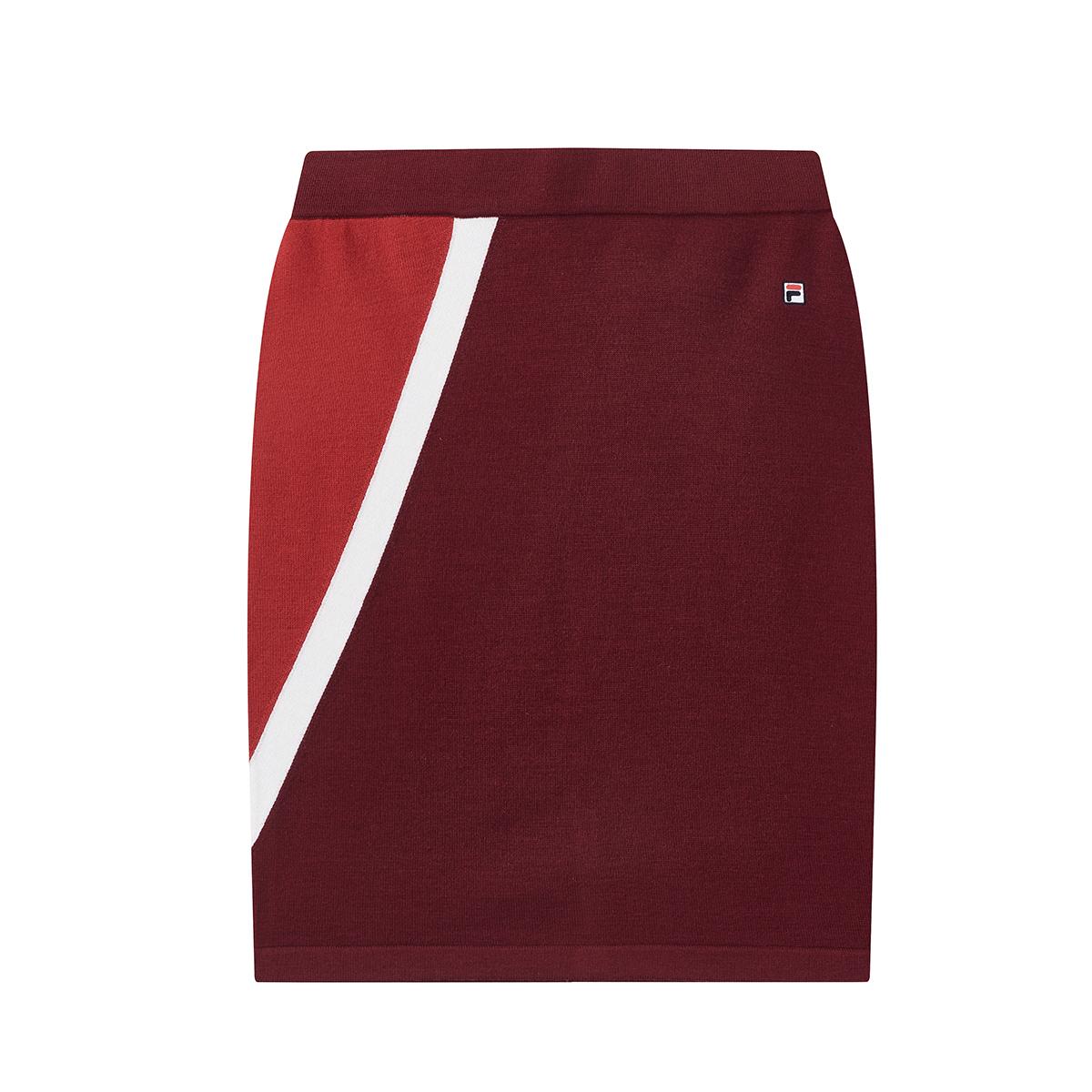 FILA Fashionable Versatile Trendy Casual Skirt Women skirts Wine-Red F11W011302F-WI M