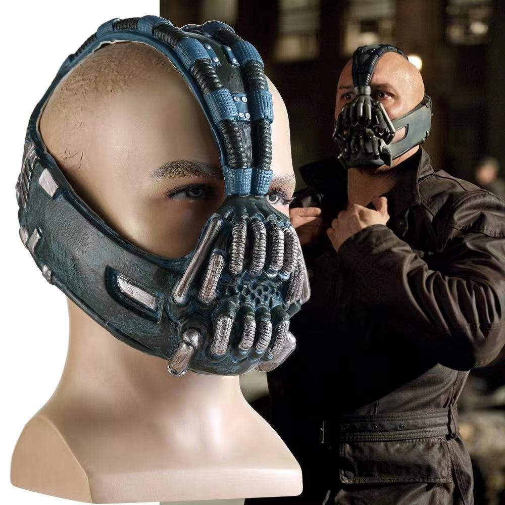 Role Play Kryt hlavy Oblečení Bane Maska Film Temný rytíř Cosplay Latexová maska Halloweenská párty Velikost pro dospělé Helma