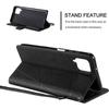 Coque de protection pour samsung galaxy a22 5g - booling - effet cuir flip case noir