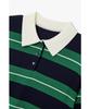 Bobeu Stripe Pattern Collared Pullover_Green 7156250001