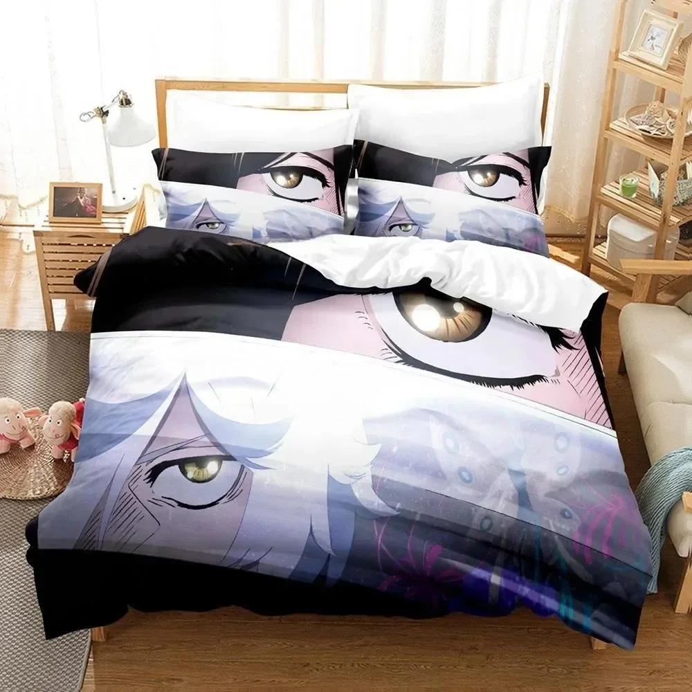 Fashion Anime Hell's Paradise Jigokuraku Bedding Set Cartoon Three-piece Set Adult Kid Bedroom Duvet Cover Sets Home Textiles