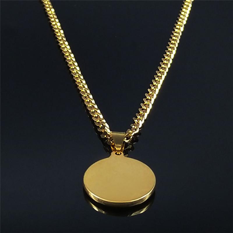 1 Pezzo Arcangelo St. Collana a Catena in Acciaio Inossidabile di Michael Collana con Ciondolo Dorato da Donna/Uomo Gioielli