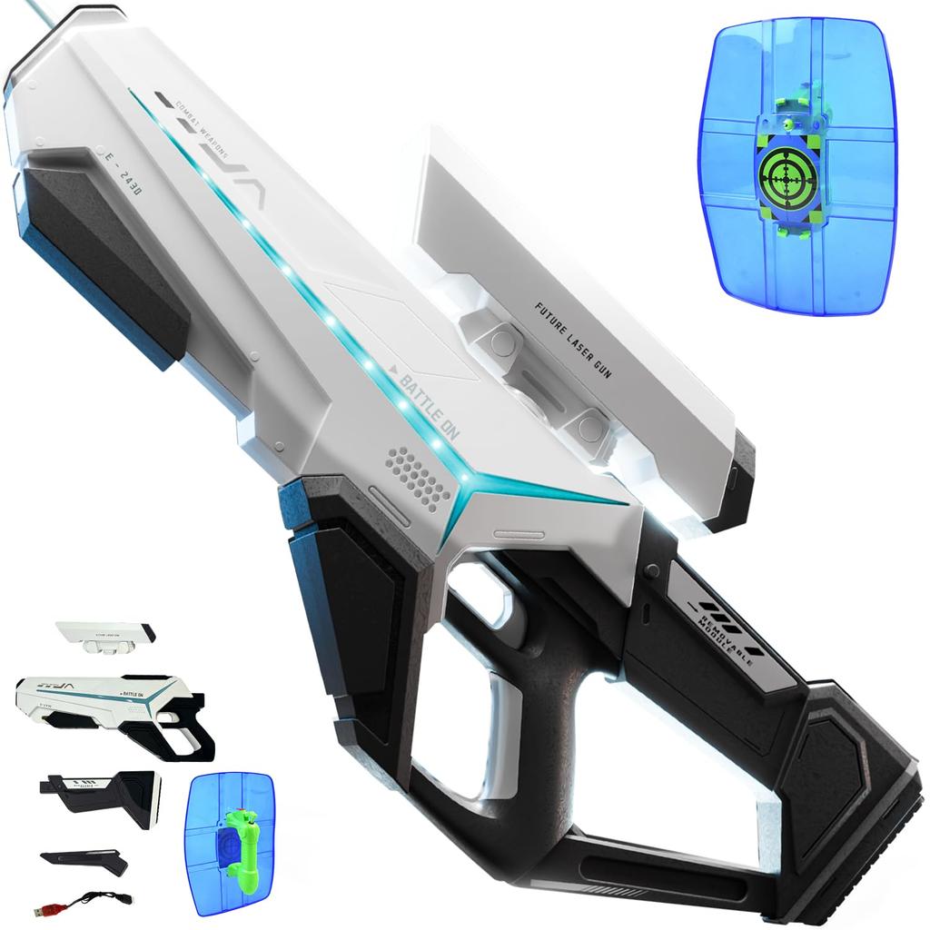 UQTOO Electric Water Gun - Super Powerful Range, Perfect for Boys and Girls, Birthday Gift, Water Play, Camping Toy, Kids, Large Capacity, Outdoor