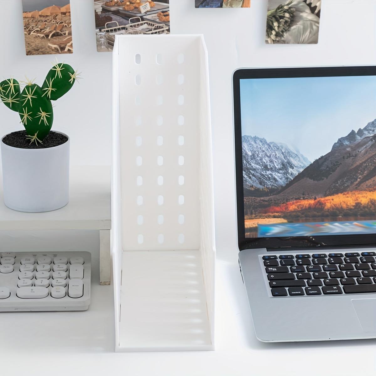 Single-Bar Desk Organizer with Hole-Patterned Shelves - Heavy-Duty Plastic Space-Saving file holderGrid Design for Home Office 3240₽