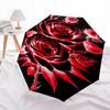 Red Rose Auto Open Close Umbrella - Portable Folding Design with 8-Bone Iron Frame, Perfect for Outdoor, Festive Gifts, Travel, Daily Use, a