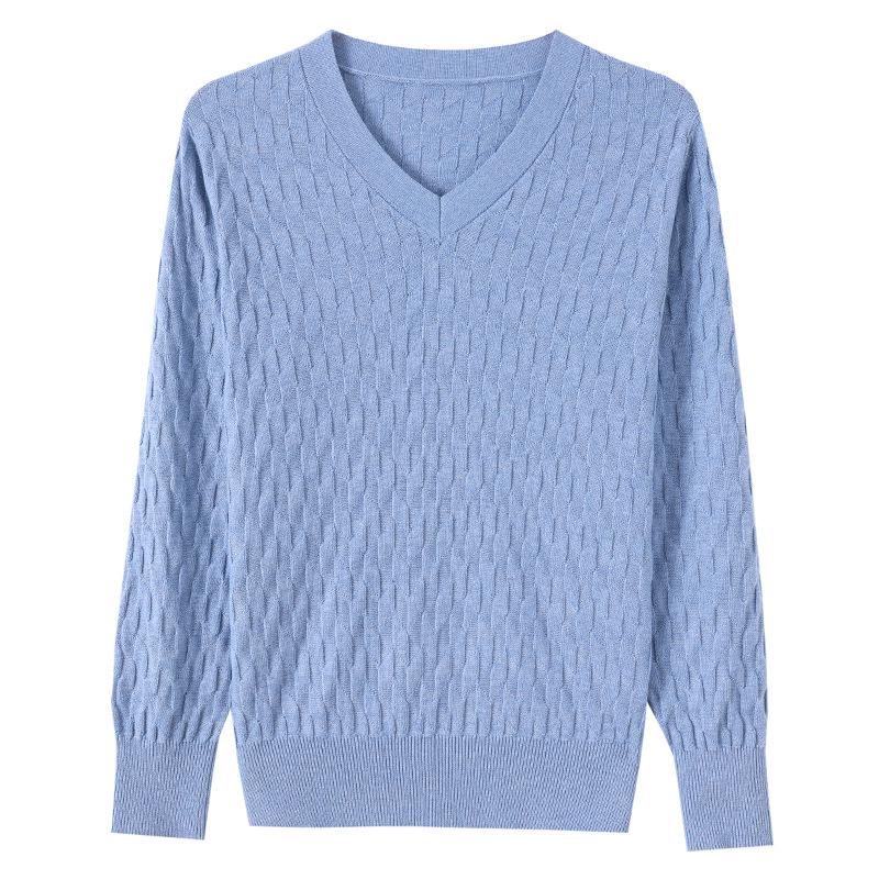 V-Neck Knitted Long-Sleeve Sweater: 2025 Early Autumn Fashion for Women