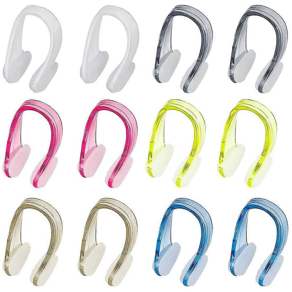 6 Pack Silicone Nose Clips Swimming Waterproof Nose Clips Kids