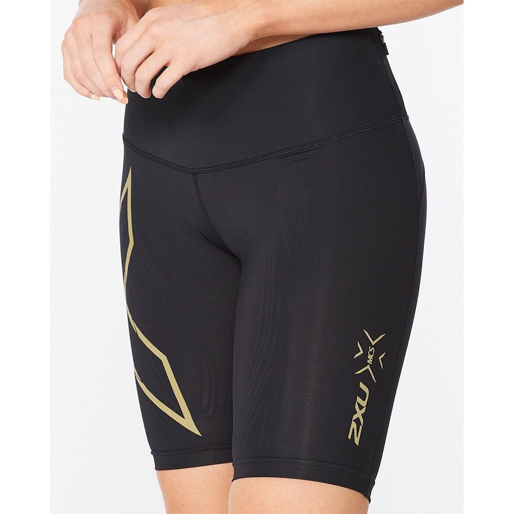 2XU Times MCS Run Comp Large (Two You) Women's Shorts, Black/Green,