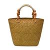 Straw Retro Large-capacity Handbag Woven Commuter Hundred Tower Tote Bag Seaside Vacation One Shoulder Handbag Women's Bag