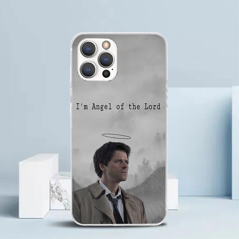 

Angel Castiel Supernatural Soft Cover for iPhone 16 17 Air 15 14 Pro Max 16E Phone Case 13 Mini 12 11 7 SE 8 Print Pattern Fit C iPhone 17