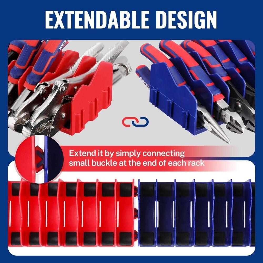 10 Slots Pliers Cutters Organizer 3" H Drawers Tool Holder Vice Wrench