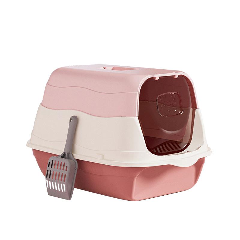 

Полностью закрытый кошачий туалет, большой емкости, горшки для кошек, подстилки для кроликов, мелких животных, кошачий лоток, товары для животных розовый