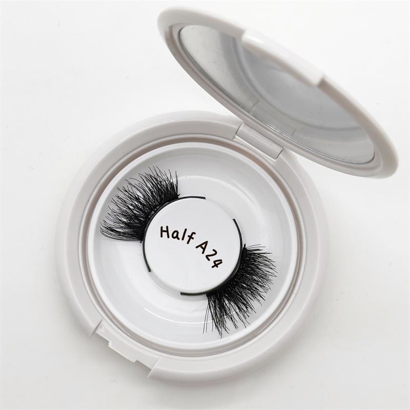 New No Glue No Eyeliner Handmade Synthetic Hair Cruelty-Free Reusable Half False Eyelashes Soft Band Quantum Magnetic