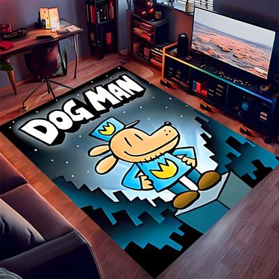 Dog Man Printed Absorbent Washable Carpet, Non-Slip Bathroom Mats, Kitchen Rugs, Yoga Mat,Living Room Entrance, Camping Picnic Rugs