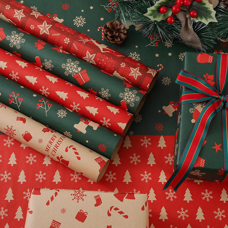 10Pcschristmas Gift Wrapping Paper Multi-Purpose Portability Gift Packaging Papers Party Wedding Gift Wrapping Decoration Papers