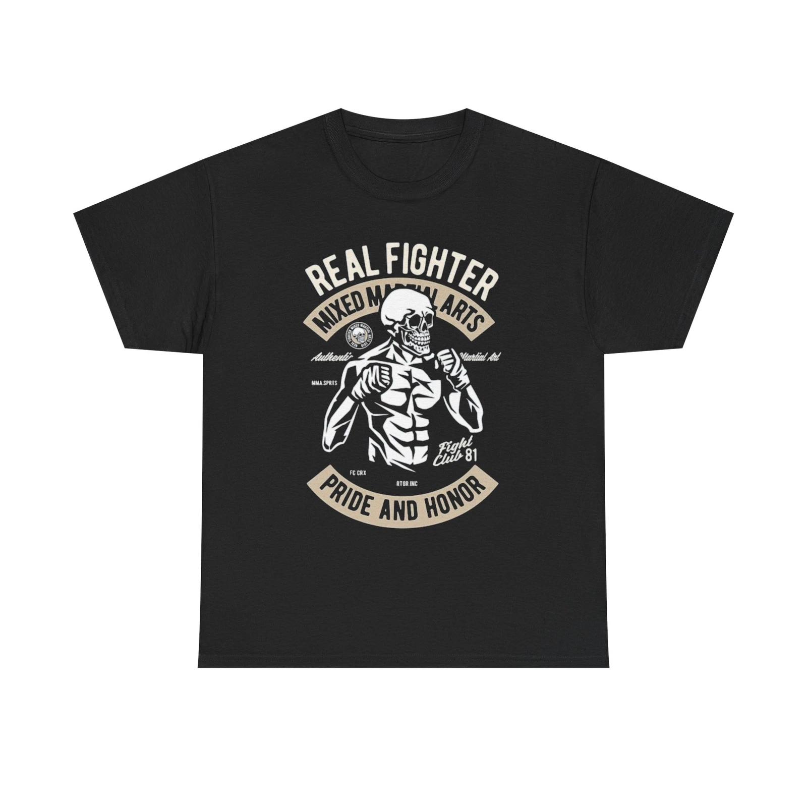 Men s and Women s T-shirts Real Fighter MMA Graphic XL